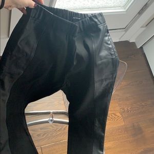 Club Monaco size 6 half faux leather pants NWOT
